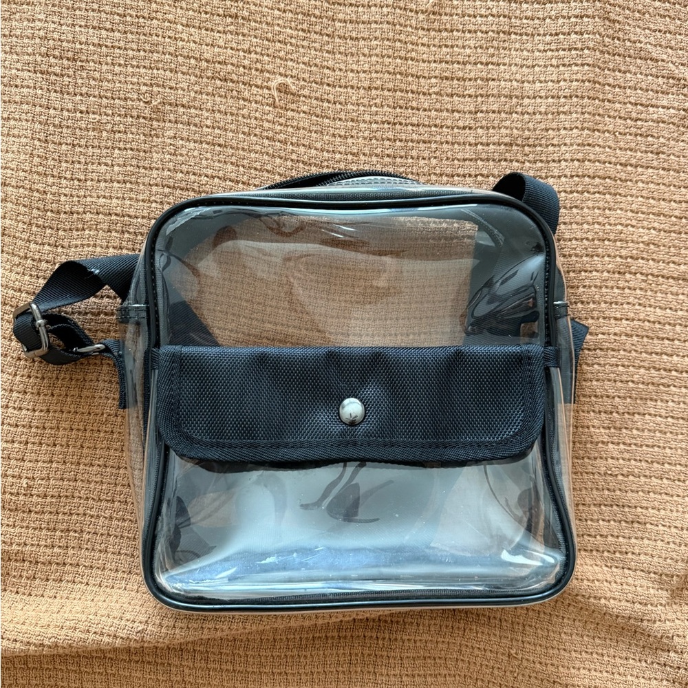 Transparent Black Crossbody Bag
